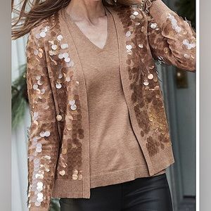 VERTIGO Sequin Front Cardigan